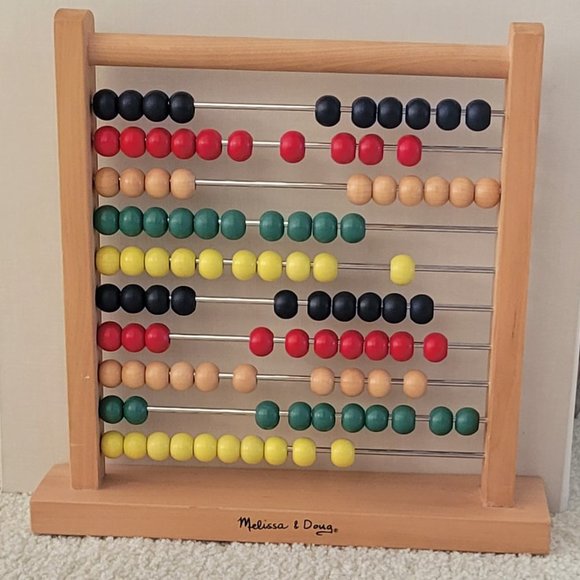 Melissa & Doug Abacus - Classic Wooden Educational Counting Toy 100 Beads NEW - Picture 6 of 8